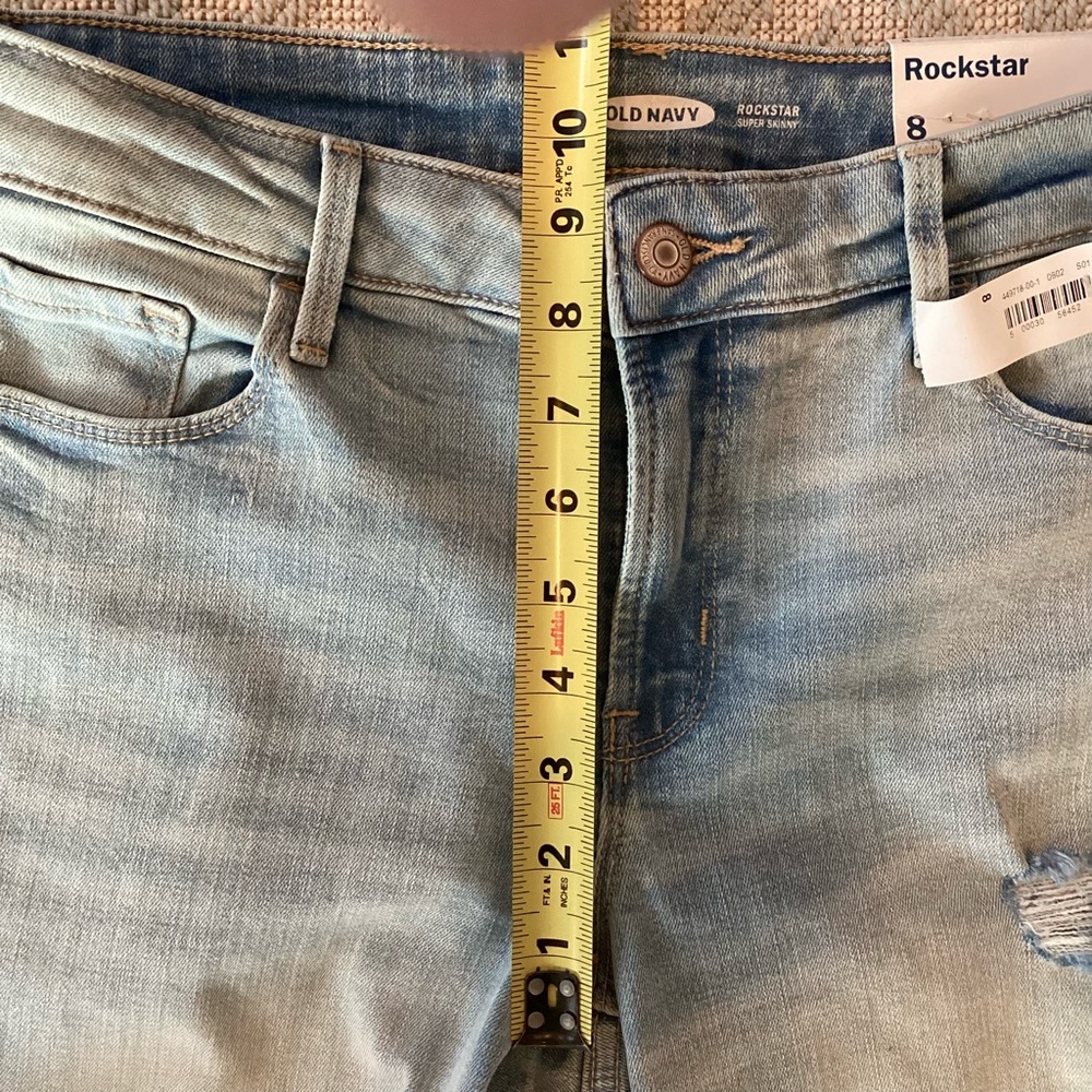 Old Navy Rock Star Distressed Super Skinny Jeans Size 8 NWT - Picture 7 of 13